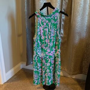 Lilly Pulitzer Green and Pink Mini Dress
